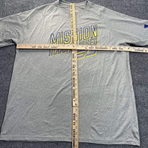 Golden State Warriors Shirt Mens 2XL Grey Basketball Curry Mission Accomplished - Picture 6 of 15